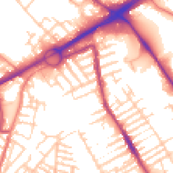 Daytime road noise heatmap for L21 6NE