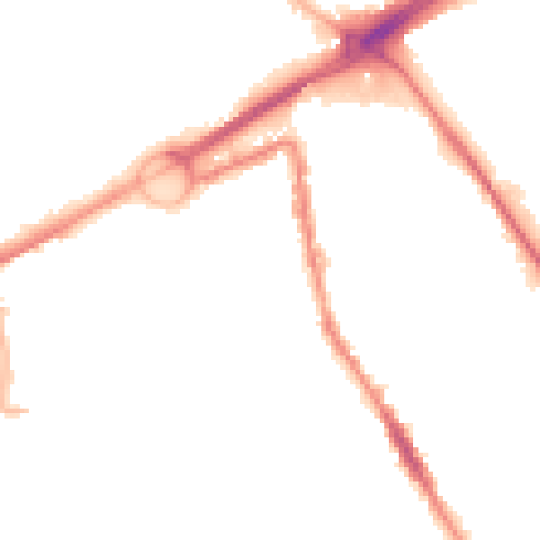 Night-time road noise heatmap for L21 6NE