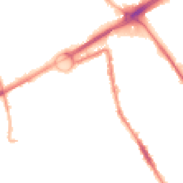 Night-time road noise heatmap for L21 6NF