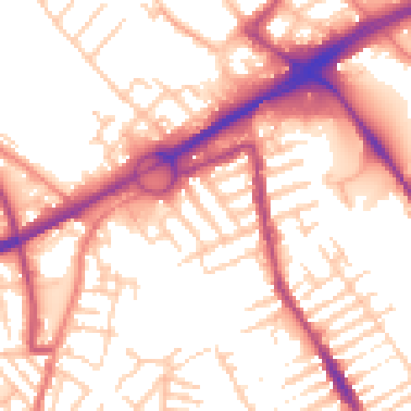 Daytime road noise heatmap for L21 6NG