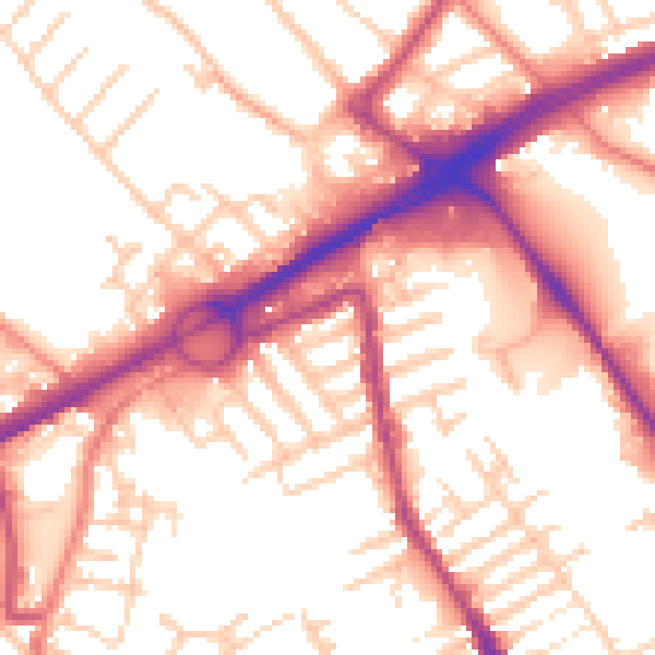 Daytime road noise heatmap for L21 6NH