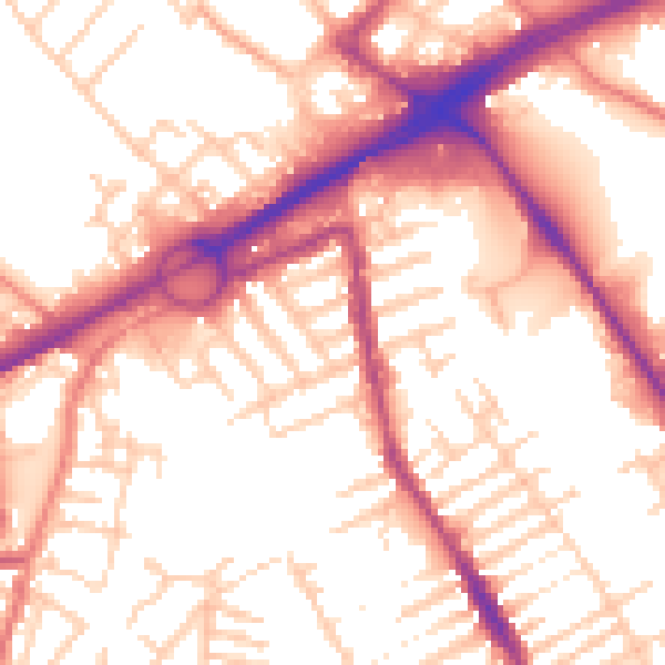 Daytime road noise heatmap for L21 6NL