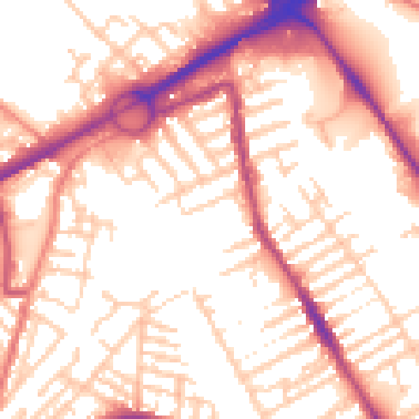 Daytime road noise heatmap for L21 6NP