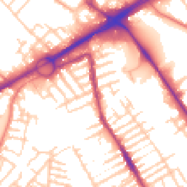 Daytime road noise heatmap for L21 6NT