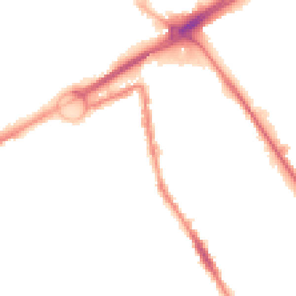 Night-time road noise heatmap for L21 6NT