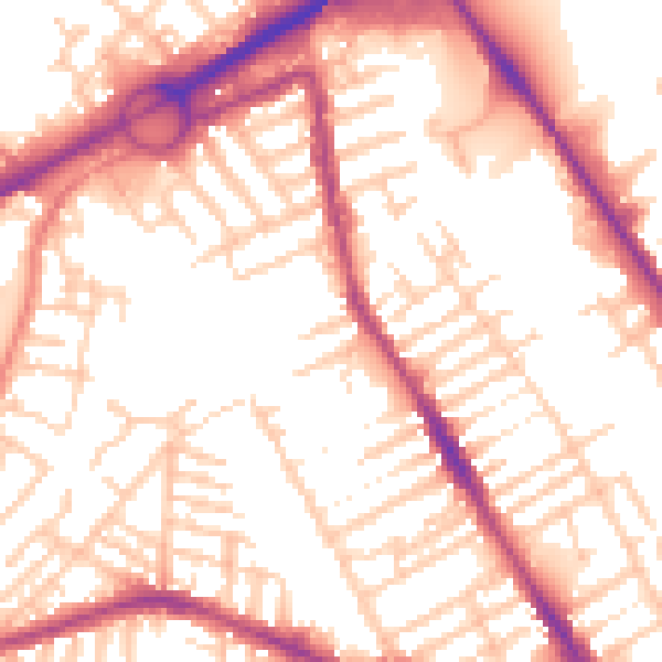 Daytime road noise heatmap for L21 6NX