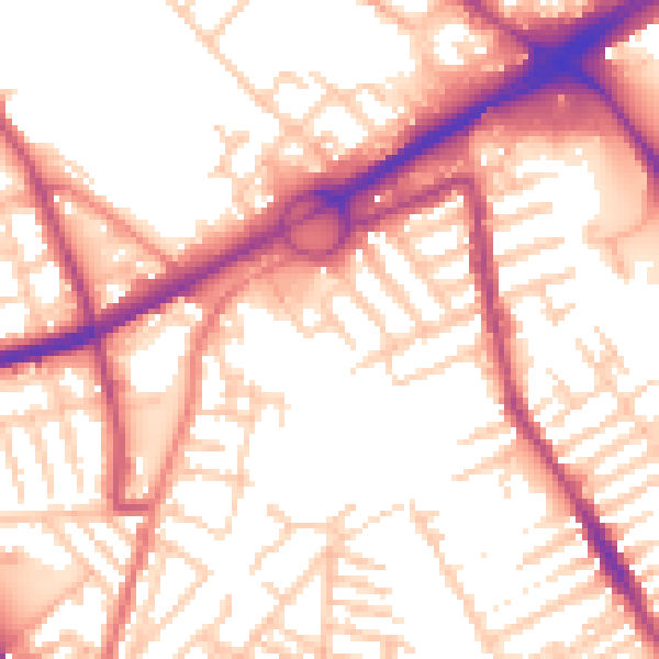 Daytime road noise heatmap for L21 6PD