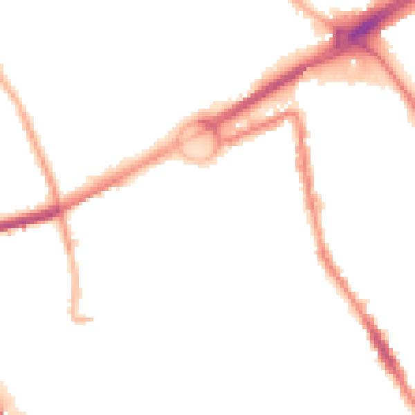 Night-time road noise heatmap for L21 6PD