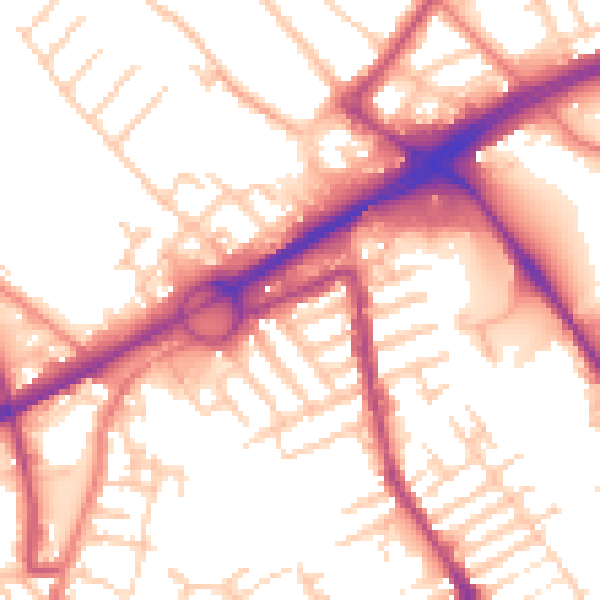 Daytime road noise heatmap for L21 6PH