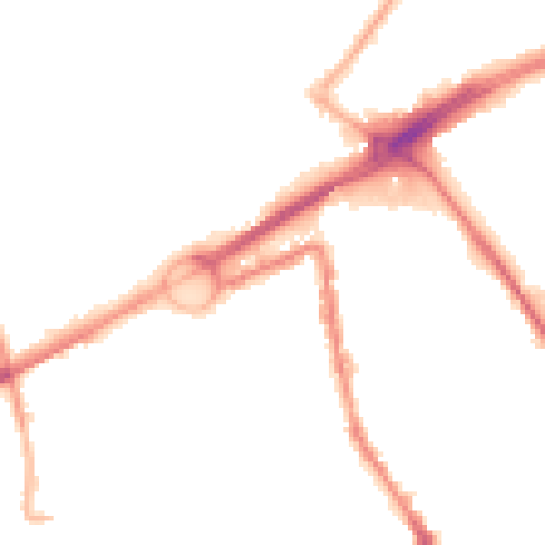 Night-time road noise heatmap for L21 6PH
