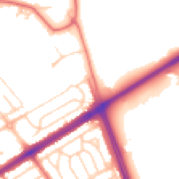 Daytime road noise heatmap for L21 7LA
