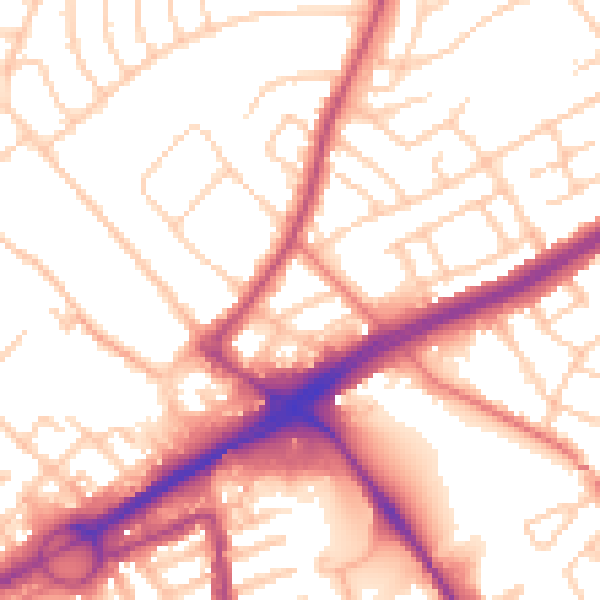 Daytime road noise heatmap for L21 7LT
