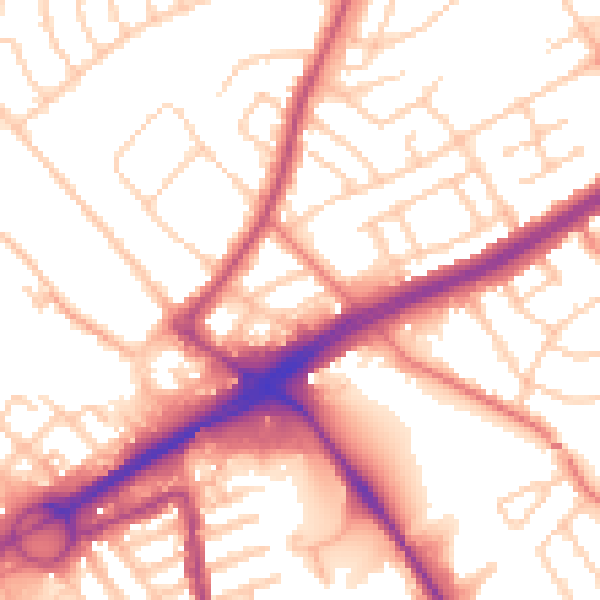 Daytime road noise heatmap for L21 7LU