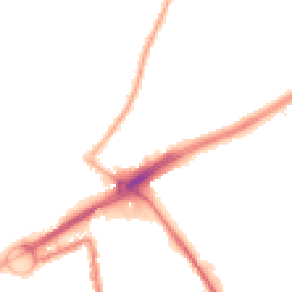 Night-time road noise heatmap for L21 7LU