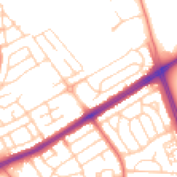 Daytime road noise heatmap for L21 7ND