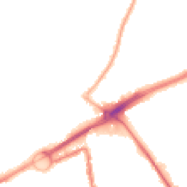 Night-time road noise heatmap for L21 7PA