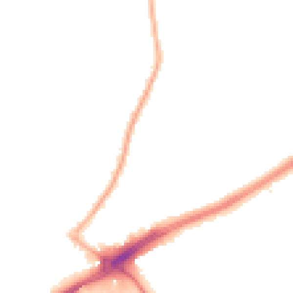 Night-time road noise heatmap for L21 7PN