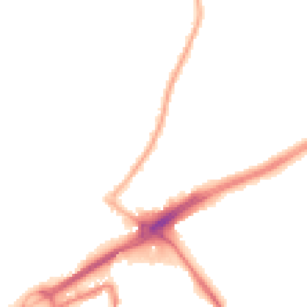 Night-time road noise heatmap for L21 7PQ