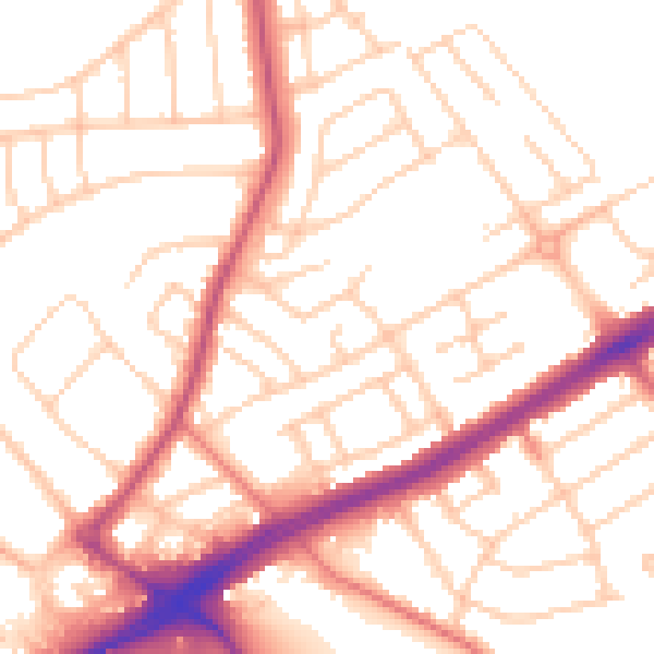 Daytime road noise heatmap for L21 7PX