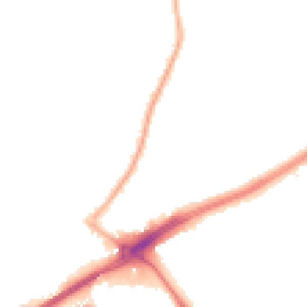 Night-time road noise heatmap for L21 7QA