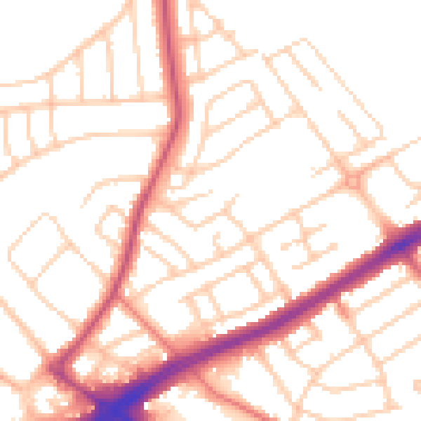 Daytime road noise heatmap for L21 7QE