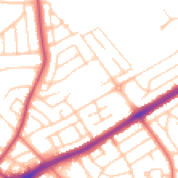 Daytime road noise heatmap for L21 7QG