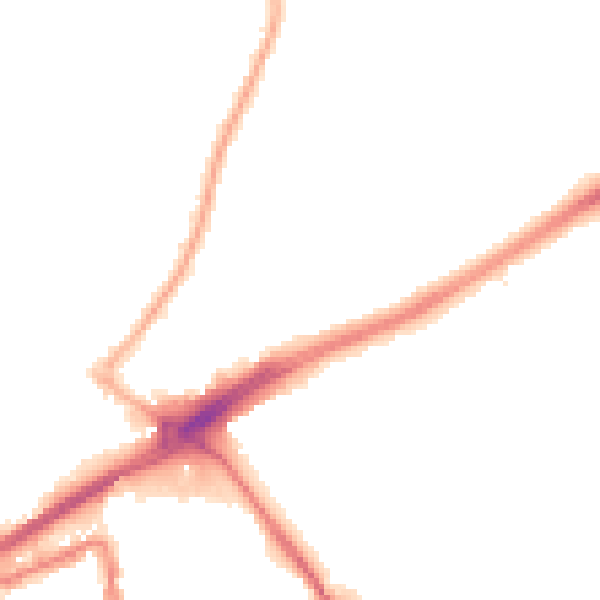 Night-time road noise heatmap for L21 7QH