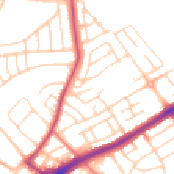 Daytime road noise heatmap for L21 7QR