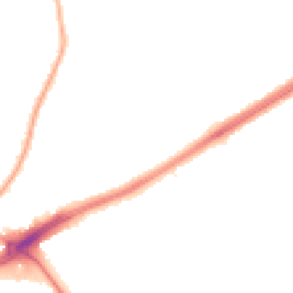 Night-time road noise heatmap for L21 7RE