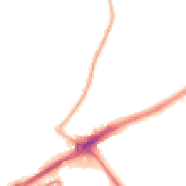 Night-time road noise heatmap for L21 7RJ
