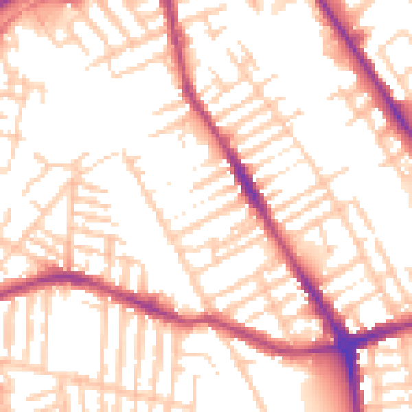 Daytime road noise heatmap for L21 8HH