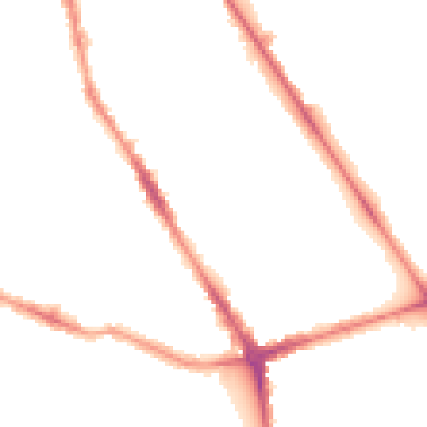 Night-time road noise heatmap for L21 8HU