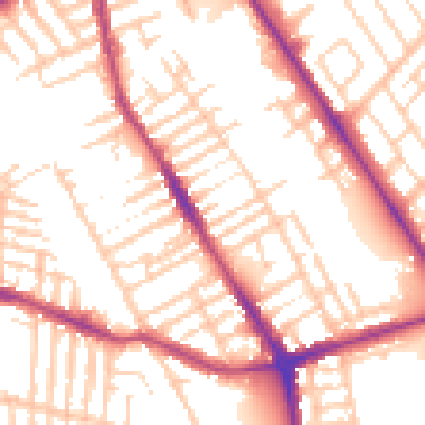 Daytime road noise heatmap for L21 8JA