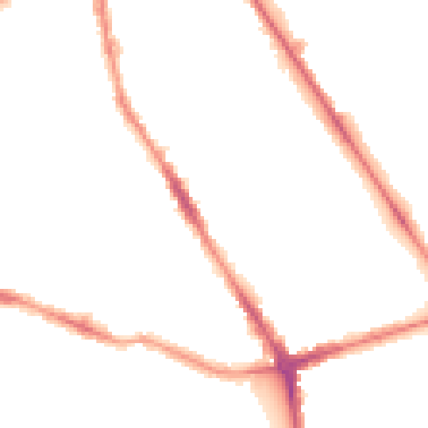 Night-time road noise heatmap for L21 8JA