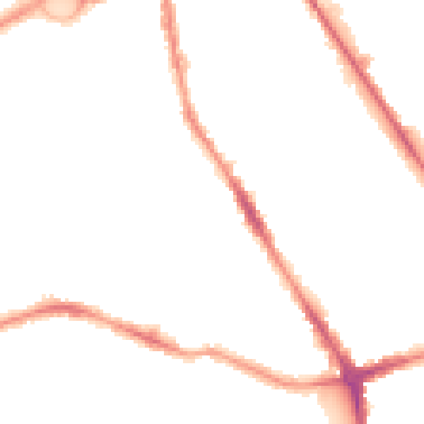 Night-time road noise heatmap for L21 8JY