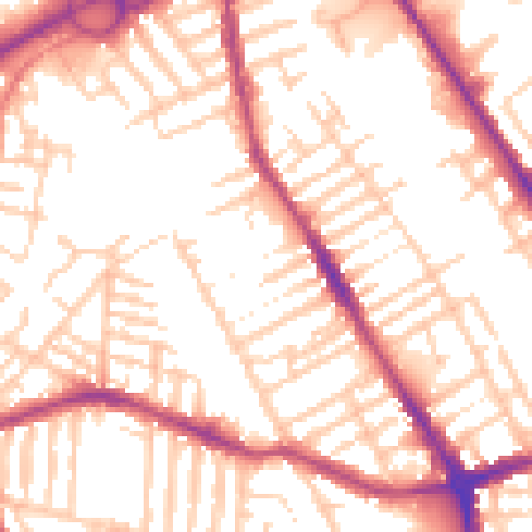 Daytime road noise heatmap for L21 8LA