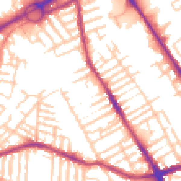 Daytime road noise heatmap for L21 8LD