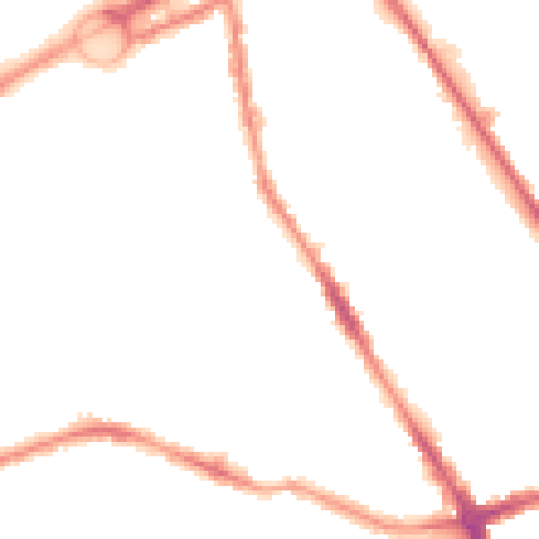 Night-time road noise heatmap for L21 8LD
