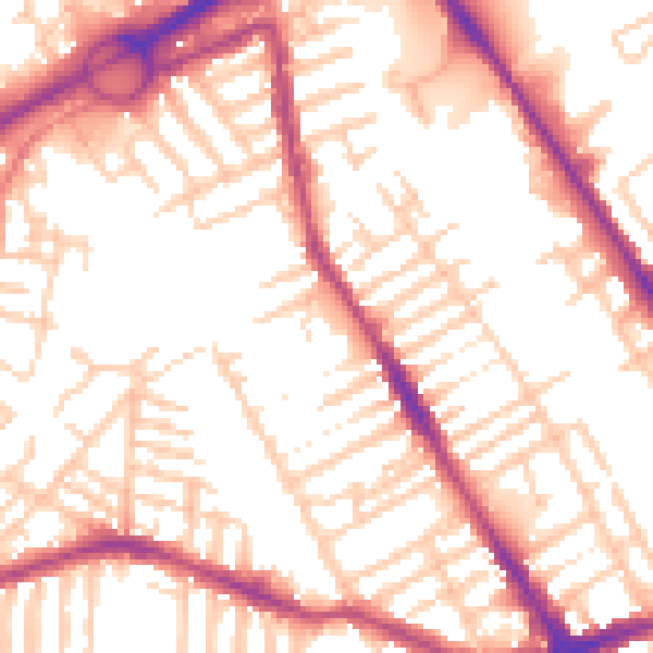 Daytime road noise heatmap for L21 8LH