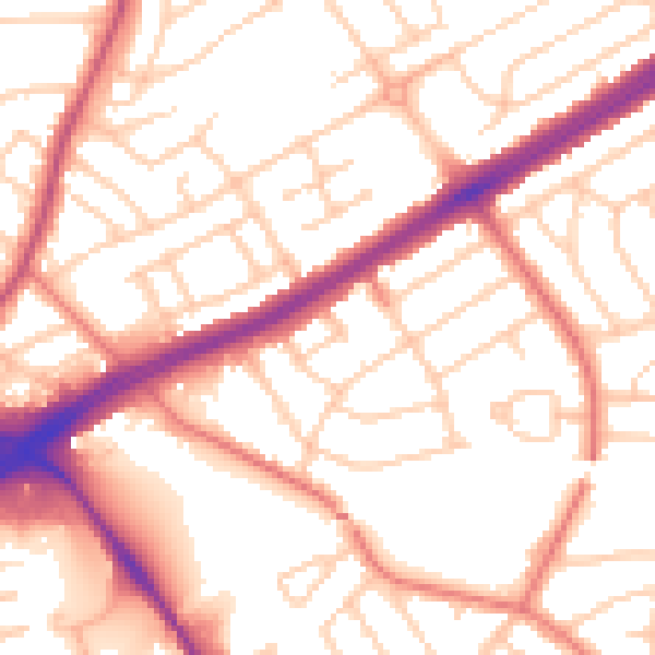 Daytime road noise heatmap for L21 8LR