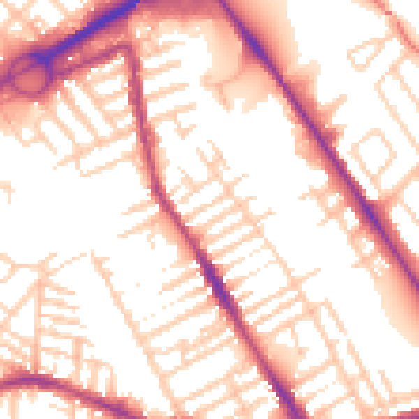 Daytime road noise heatmap for L21 8LS