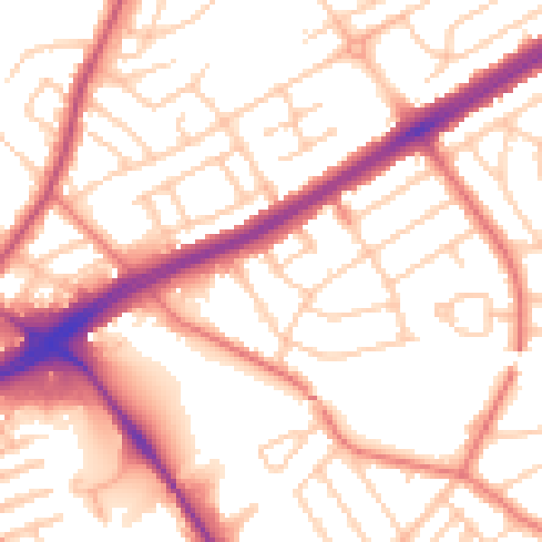 Daytime road noise heatmap for L21 8LT