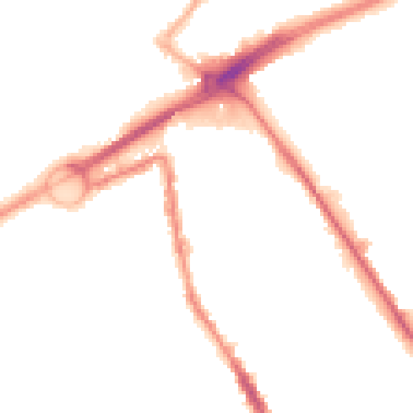 Night-time road noise heatmap for L21 8NB