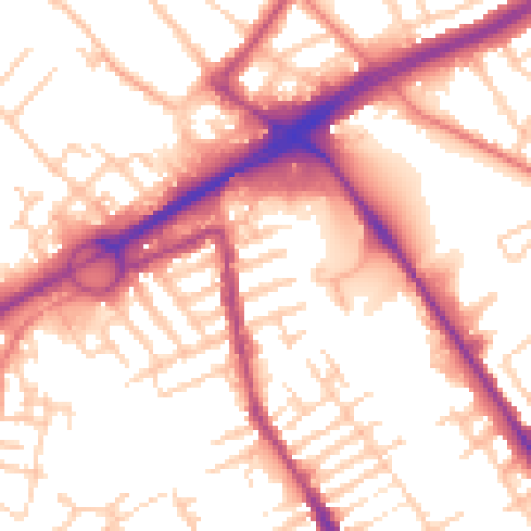 Daytime road noise heatmap for L21 8ND