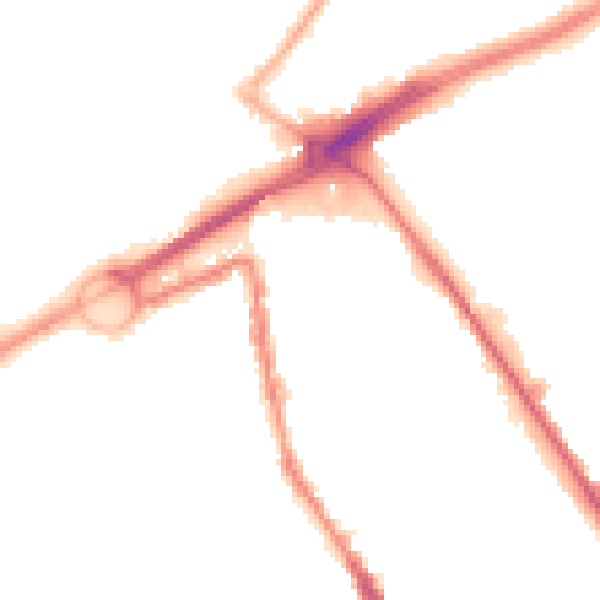 Night-time road noise heatmap for L21 8ND