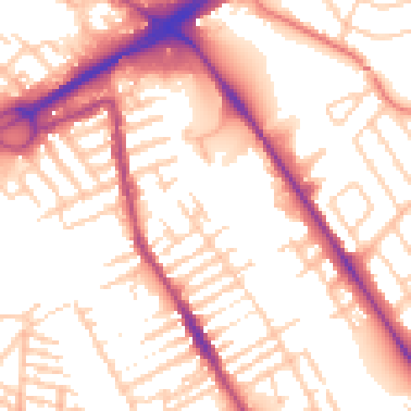 Daytime road noise heatmap for L21 8PH