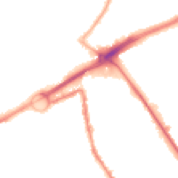Night-time road noise heatmap for L21 8PJ