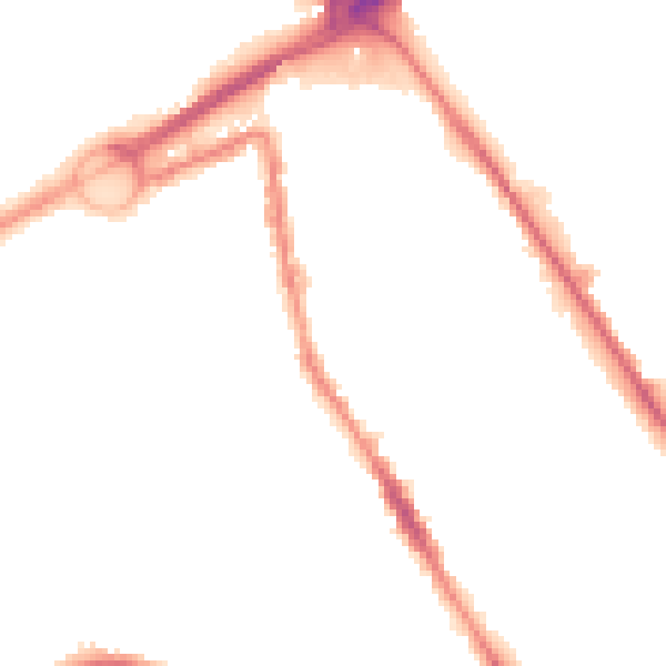 Night-time road noise heatmap for L21 8PP