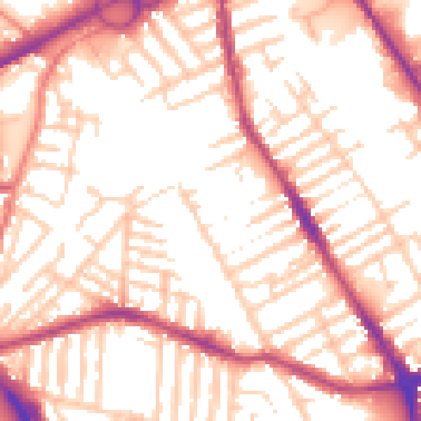 Daytime road noise heatmap for L21 8QP