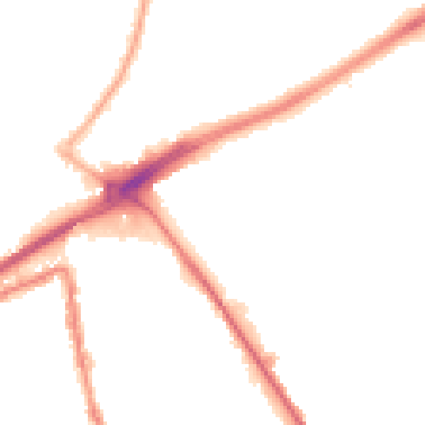 Night-time road noise heatmap for L21 8QY